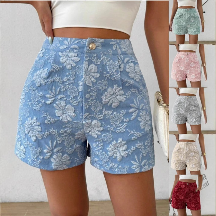 Damer Mode Shorts med blommönster Mirla-Eva Jonsson