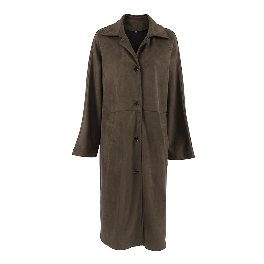 Damer Mode Trenchcoat Jacka med avslappnad passform och praktiska fickor Eva Jonsson-Eva Jonsson