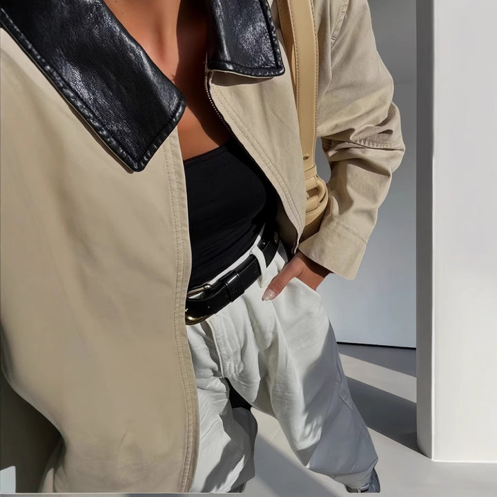 Damer Mode övergångsjacka med avslappnad passform och eleganta detaljer Mirla-Eva Jonsson