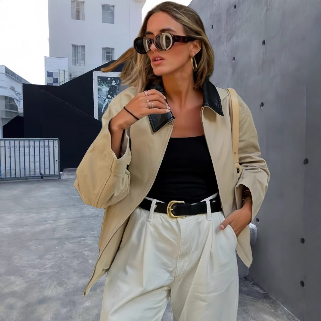 Damer Mode övergångsjacka med avslappnad passform och eleganta detaljer Mirla-Eva Jonsson