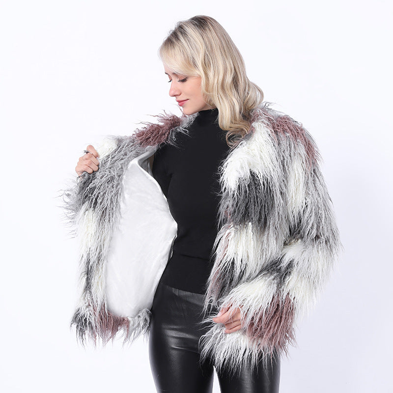 Damer Modekonstpälsjacka med iögonfallande design Eva Jonsson-Eva Jonsson