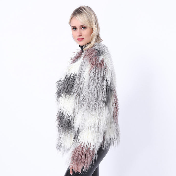 Damer Modekonstpälsjacka med iögonfallande design Eva Jonsson-Eva Jonsson
