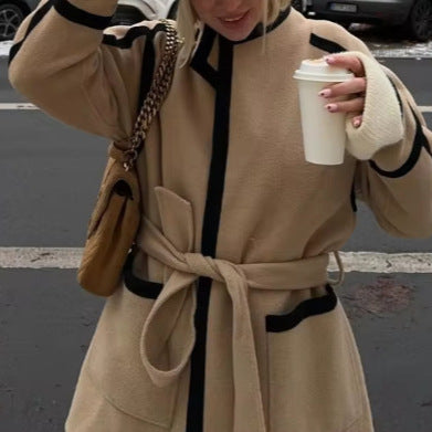Damer Modemedveten Oversized-Jacka med strukturerade detaljer och kontrastsöm Mirla-Eva Jonsson