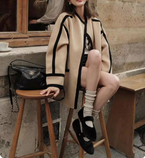 Damer Modemedveten Oversized-Jacka med strukturerade detaljer och kontrastsöm Mirla-Eva Jonsson