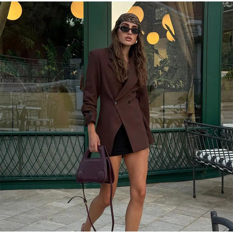Damer Moderikt Blazer med dubbelknapplist och figursydd klipp Mirla-Eva Jonsson