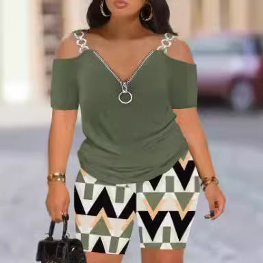 Damer Moderiktig Jumpsuit med Off-Shoulder Urrigning och Dragkedja Mirla-Eva Jonsson