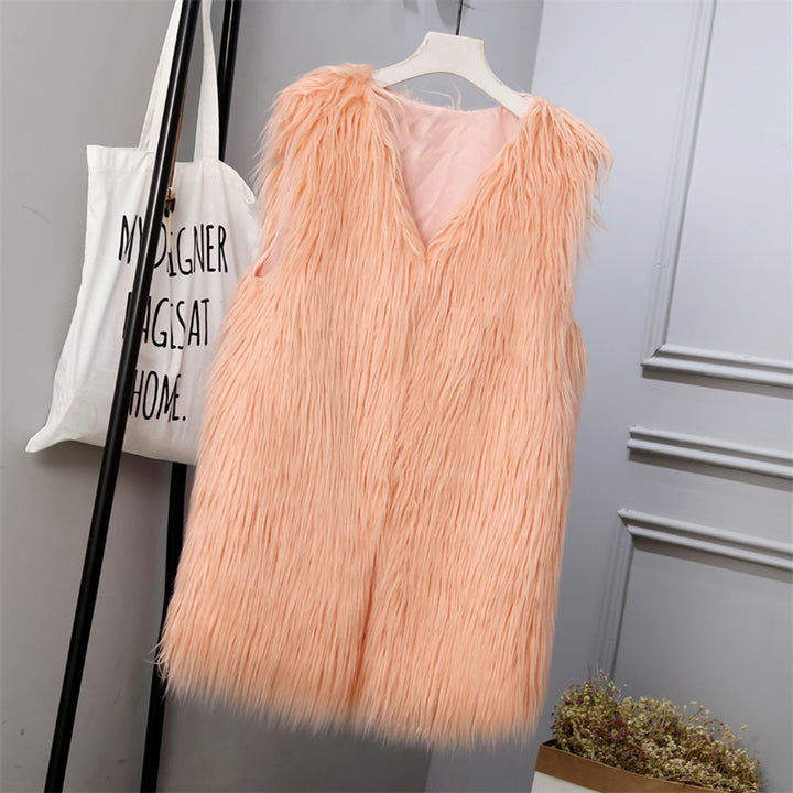 Damer Moderiktig Konstpälsväst i trendig Oversized-snitt Eva Jonsson-Eva Jonsson