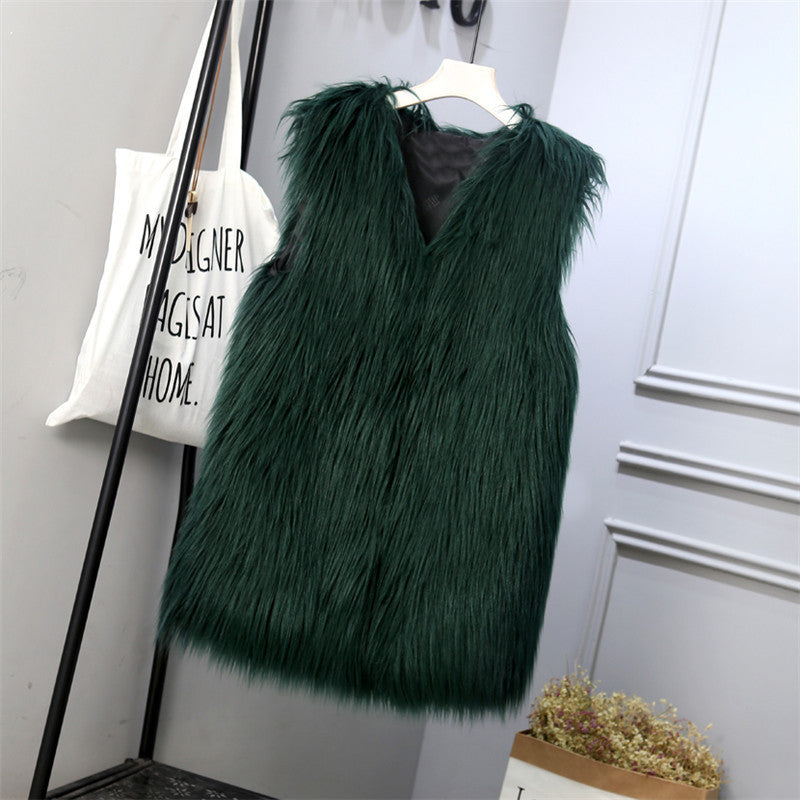 Damer Moderiktig Konstpälsväst i trendig Oversized-snitt Eva Jonsson-Eva Jonsson