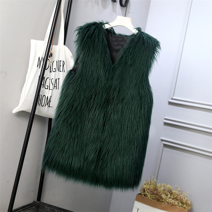 Damer Moderiktig Konstpälsväst i trendig Oversized-snitt Eva Jonsson-Eva Jonsson
