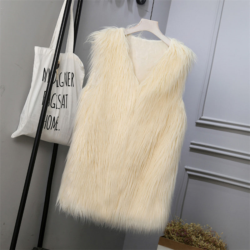 Damer Moderiktig Konstpälsväst i trendig Oversized-snitt Eva Jonsson-Eva Jonsson