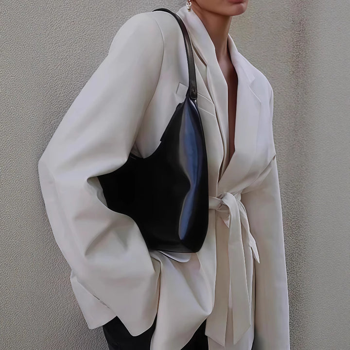 Damer Moderiktig Oversized Blazer med Bälte Eva Jonsson-Eva Jonsson