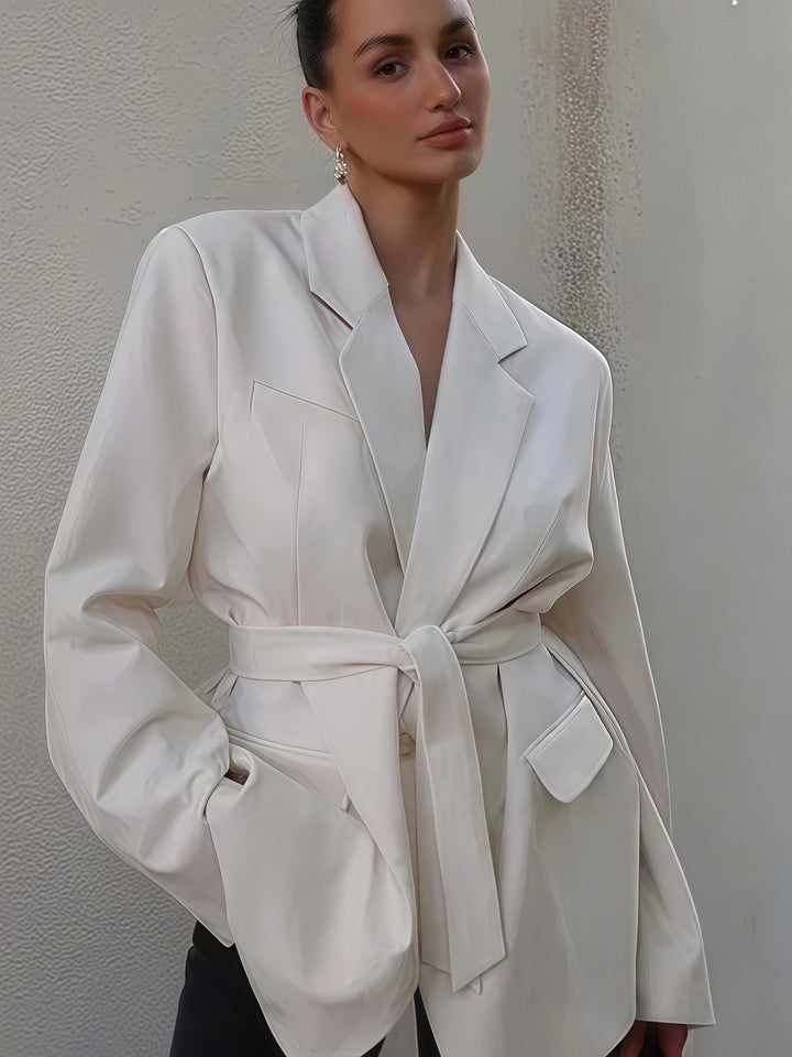 Damer Moderiktig Oversized Blazer med Bälte Eva Jonsson-Eva Jonsson