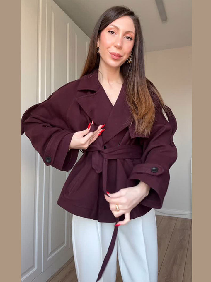 Damer Moderiktig Oversized-Trenchcoat med Midjebälte Mirla-Eva Jonsson