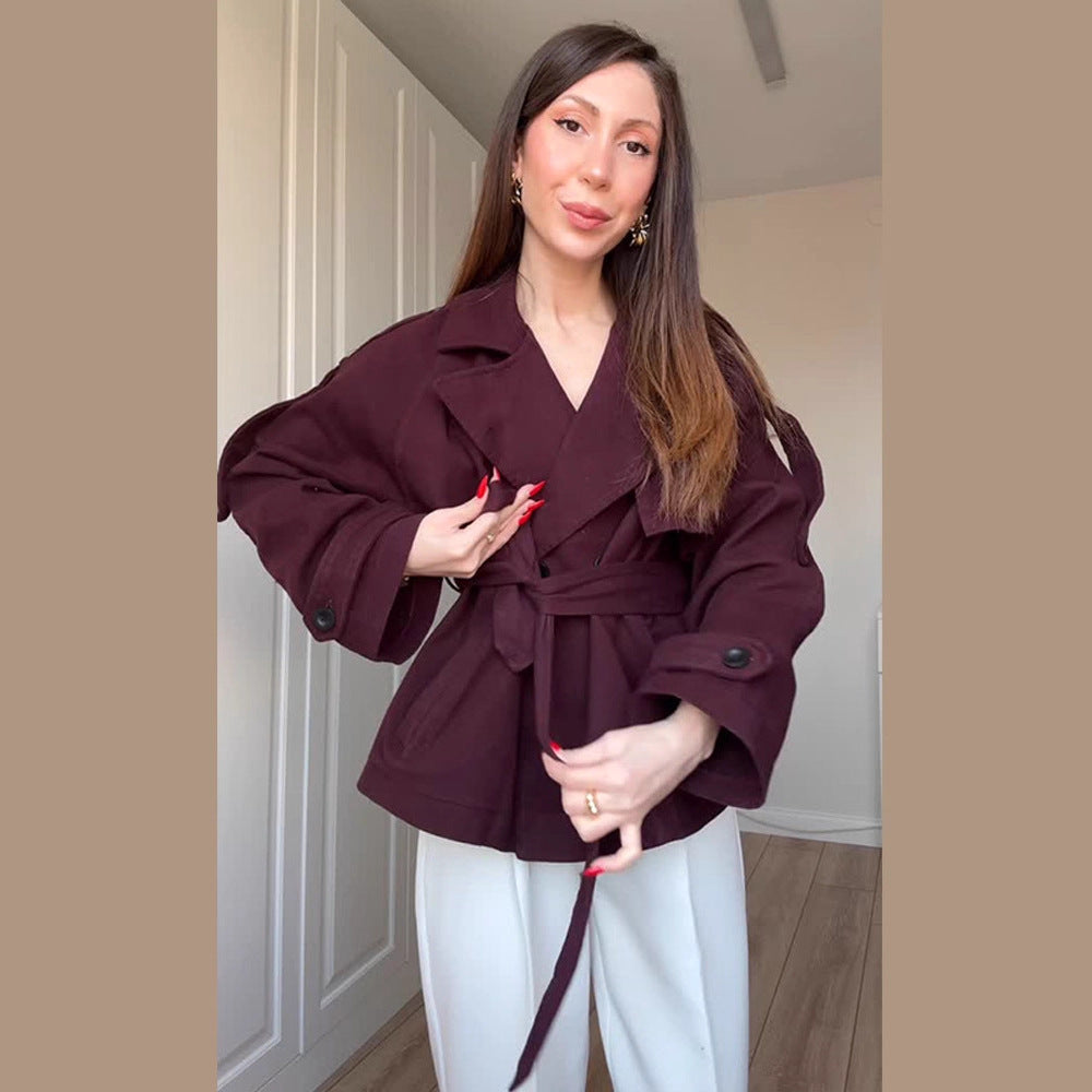 Damer Moderiktig Oversized-Trenchcoat med Midjebälte Mirla-Eva Jonsson