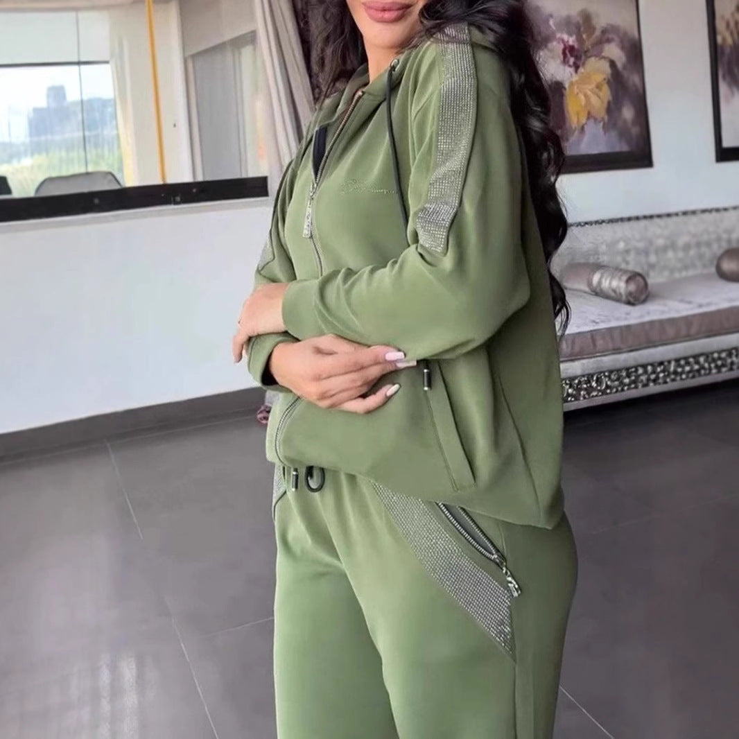 Damer Moderiktig Zip-Hoodie med vid passform och eleganta detaljer Mirla-Eva Jonsson