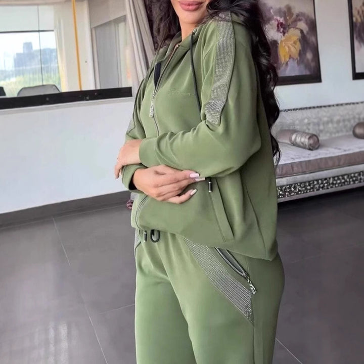 Damer Moderiktig Zip-Hoodie med vid passform och eleganta detaljer Mirla-Eva Jonsson