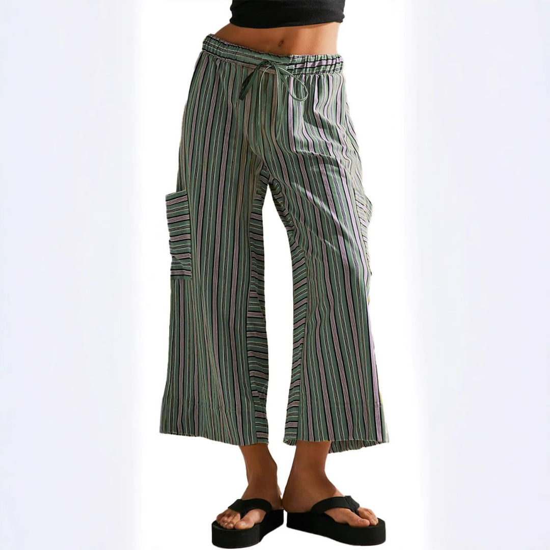 Damer Moderisk Culotte-byxor med sidofickor och elastisk midja Mirla-Eva Jonsson