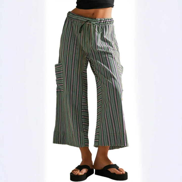 Damer Moderisk Culotte-byxor med sidofickor och elastisk midja Mirla-Eva Jonsson