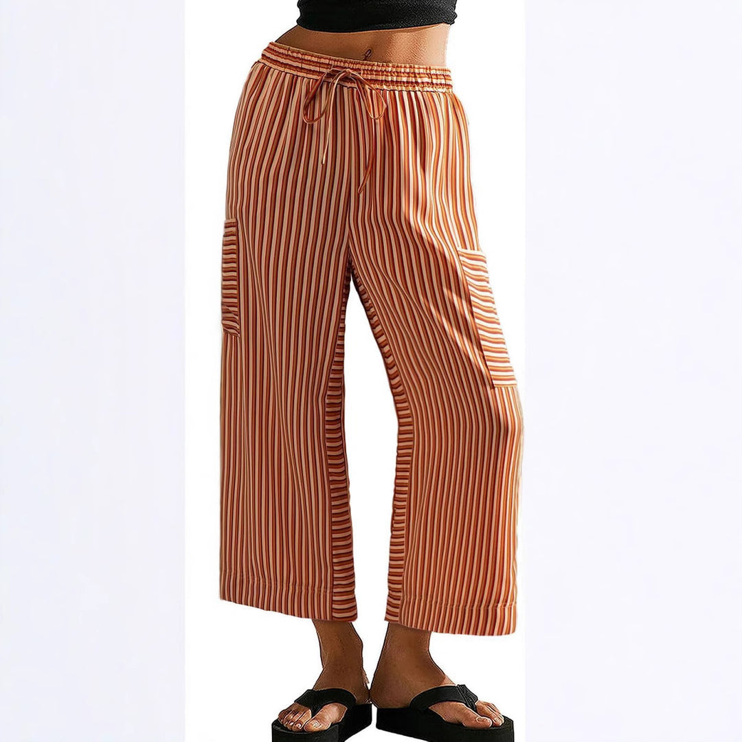 Damer Moderisk Culotte-byxor med sidofickor och elastisk midja Mirla-Eva Jonsson
