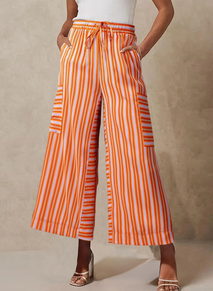 Damer Moderisk Culotte-byxor med sidofickor och elastisk midja Mirla-Eva Jonsson