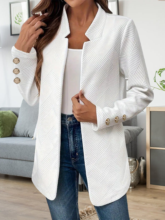 Damer Modern Blazerjacka med strukturerad design och eleganta knapppdetaljer Mirla-Eva Jonsson