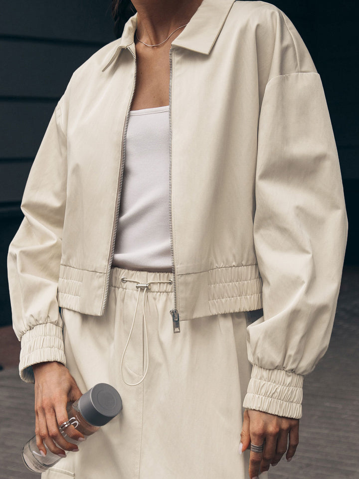 Damer Modern Cropped Jacka med elastiska ärmar Mirla-Eva Jonsson