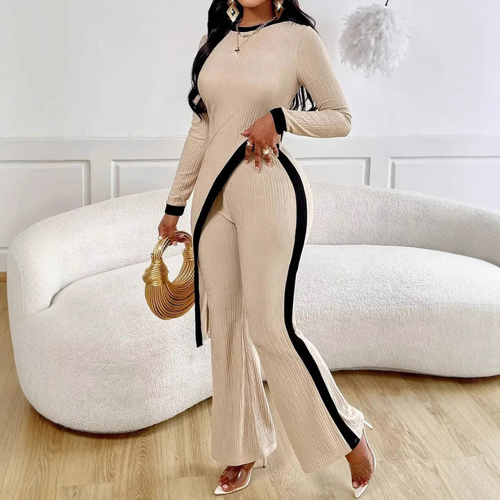 Damer Modern Jumpsuit med sidoflik och kontrasterande accenter Mirla-Eva Jonsson