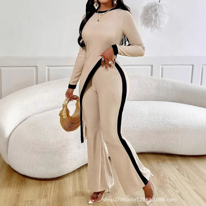 Damer Modern Jumpsuit med sidoflik och kontrasterande accenter Mirla-Eva Jonsson