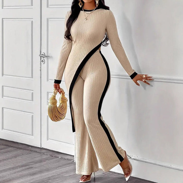 Damer Modern Jumpsuit med sidoflik och kontrasterande accenter Mirla-Eva Jonsson