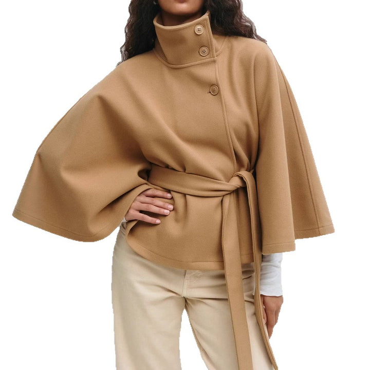 Damer Modern Wrap Jacket med bred passform och hög krage Eva Jonsson-Eva Jonsson