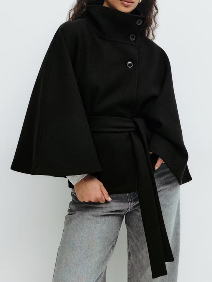 Damer Modern Wrap Jacket med bred passform och hög krage Mirla-Eva Jonsson