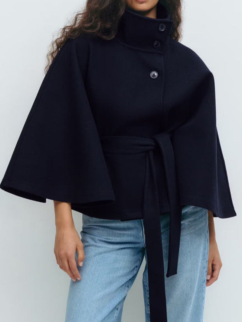 Damer Modern Wrap Jacket med bred passform och hög krage Mirla-Eva Jonsson
