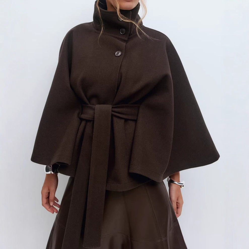 Damer Modern Wrap Jacket med bred passform och hög krage Mirla-Eva Jonsson
