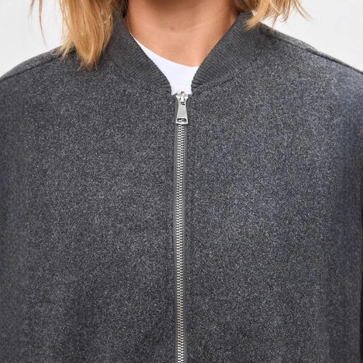 Damer Modern oversized fleecejacka med högt stängd krage och sidofickor Mirla-Eva Jonsson