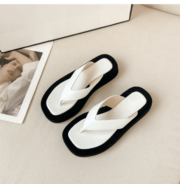 Damer Moderna Flip-Flops med Bekväm Platå Mirla-Eva Jonsson