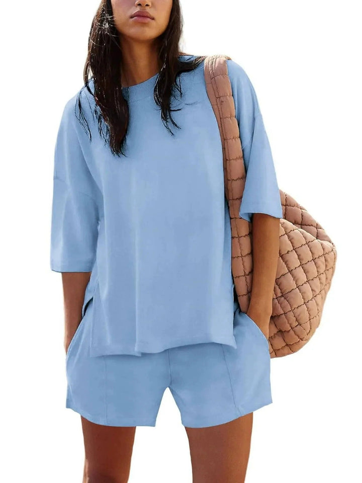 Damer Moderna Lounge-short med lös T-shirt-set Mirla-Eva Jonsson