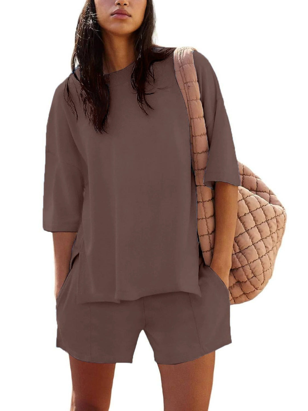 Damer Moderna Lounge-short med lös T-shirt-set Mirla-Eva Jonsson