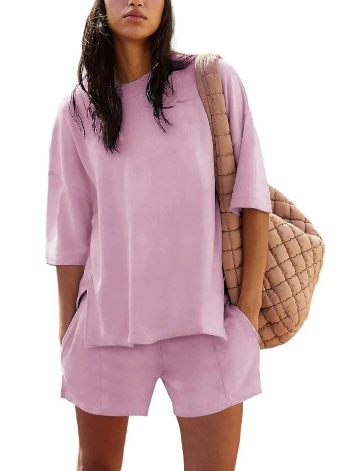 Damer Moderna Lounge-short med lös T-shirt-set Mirla-Eva Jonsson