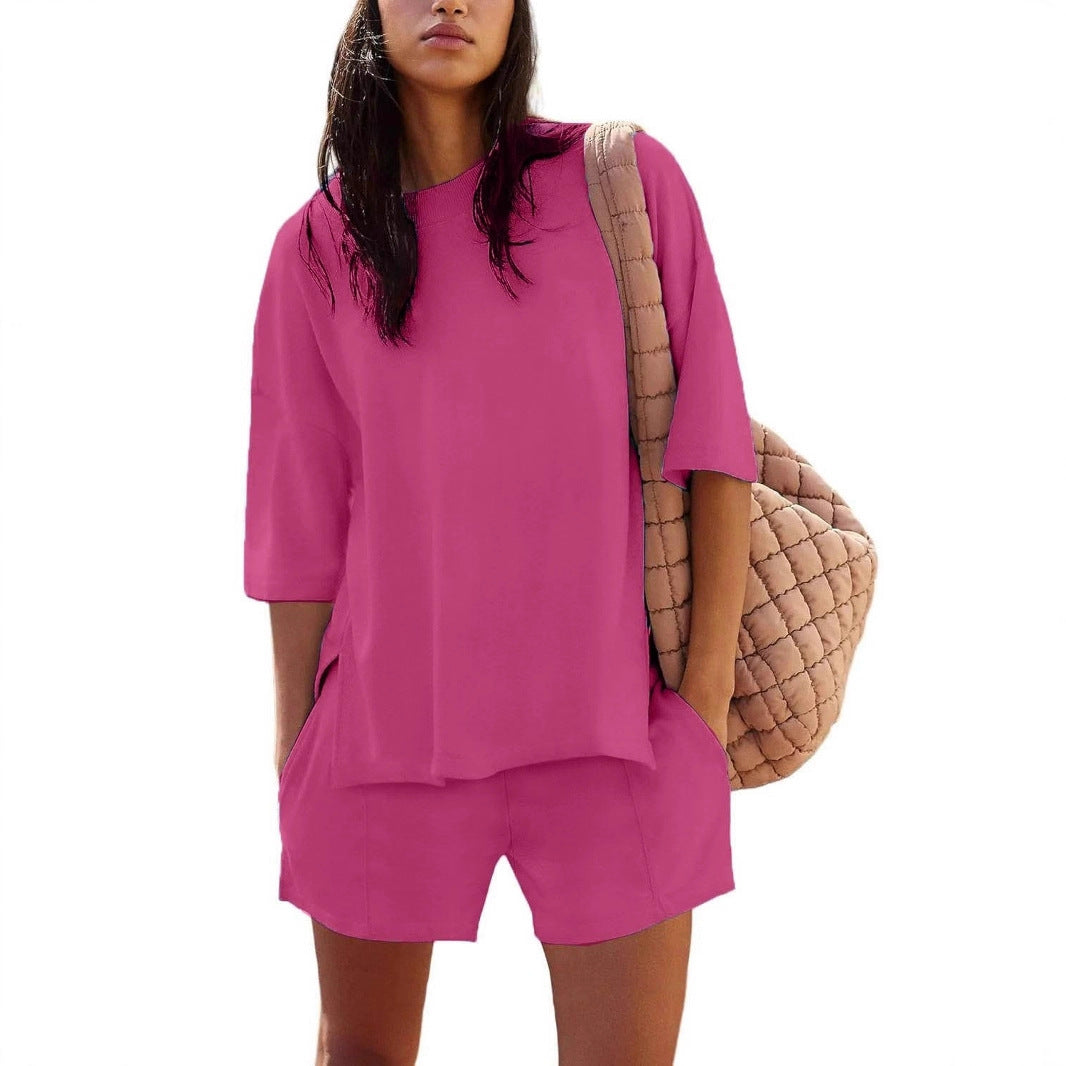 Damer Moderna Lounge-short med lös T-shirt-set Mirla-Eva Jonsson