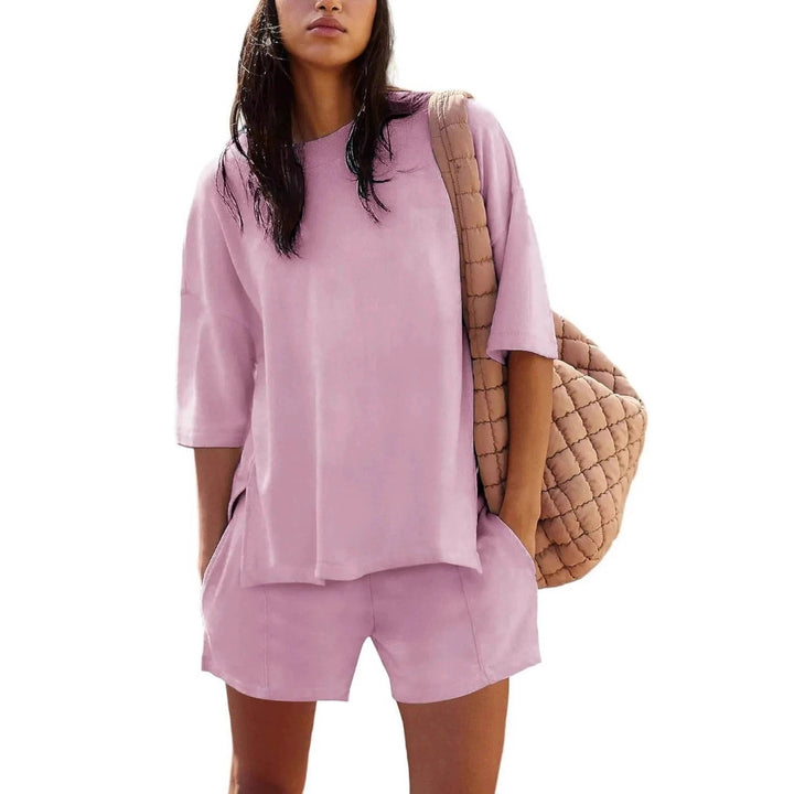 Damer Moderna Lounge-short med lös T-shirt-set Mirla-Eva Jonsson