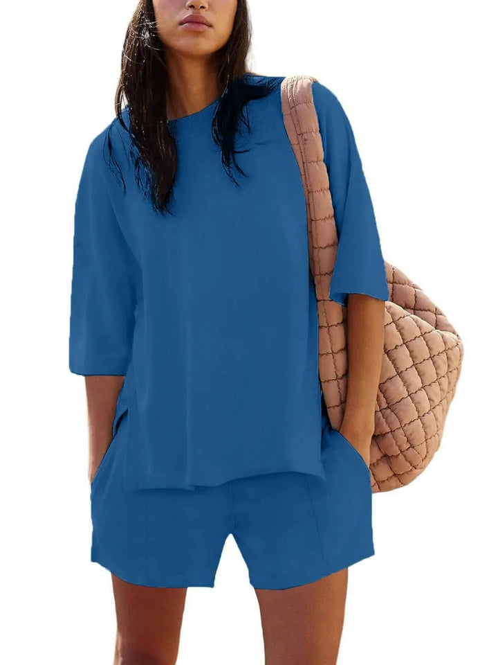 Damer Moderna Lounge-short med lös T-shirt-set Mirla-Eva Jonsson