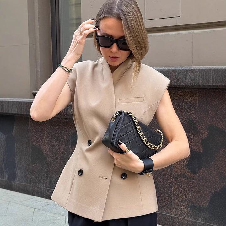 Damer Moderner Blazer med asymmetrisk skärning Mirla-Eva Jonsson