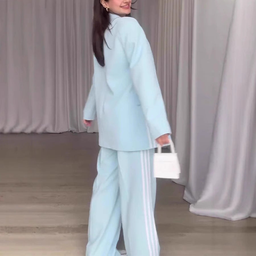 Damer Modernt Blazer-byxdress med kontrasterande ränder Mirla-Eva Jonsson
