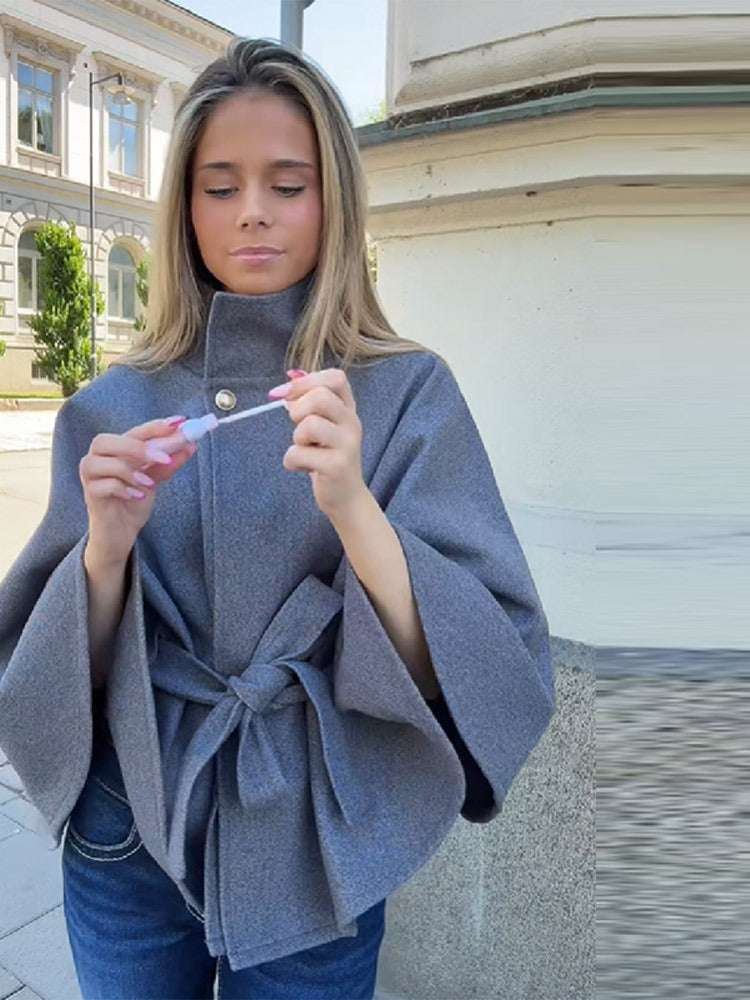 Damer Modernt Cape med Midjebälte Mirla-Eva Jonsson