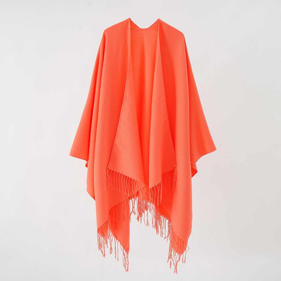 Damer Modernt Fransen-Poncho I Mjukt Material Med Lyxigt Fall Mirla-Eva Jonsson