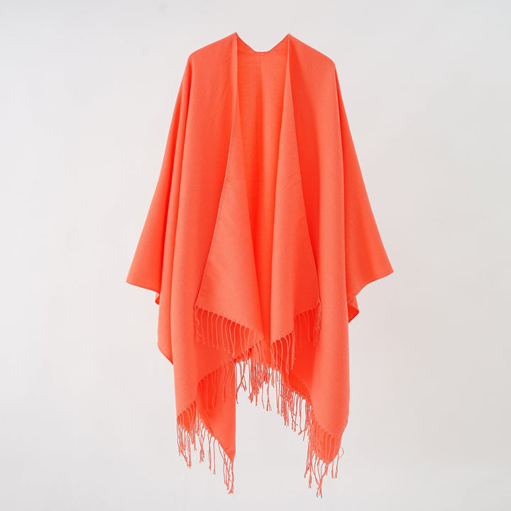 Damer Modernt Fransen-Poncho I Mjukt Material Med Lyxigt Fall Mirla-Eva Jonsson