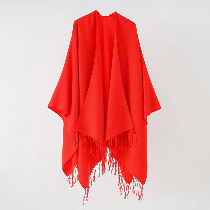Damer Modernt Fransen-Poncho I Mjukt Material Med Lyxigt Fall Mirla-Eva Jonsson