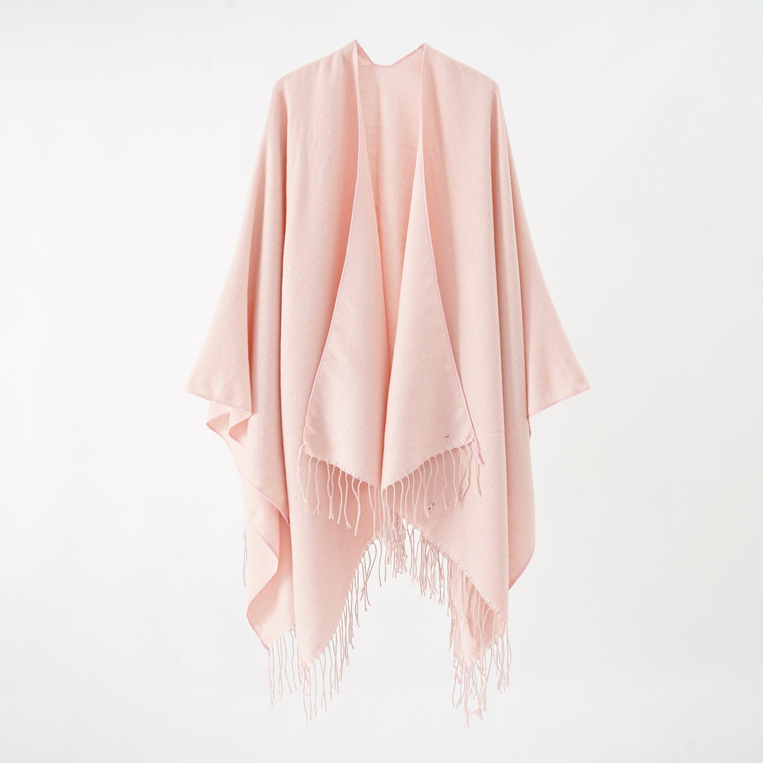 Damer Modernt Fransen-Poncho I Mjukt Material Med Lyxigt Fall Mirla-Eva Jonsson