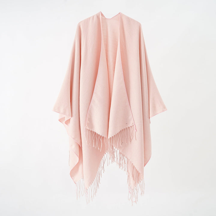 Damer Modernt Fransen-Poncho I Mjukt Material Med Lyxigt Fall Mirla-Eva Jonsson