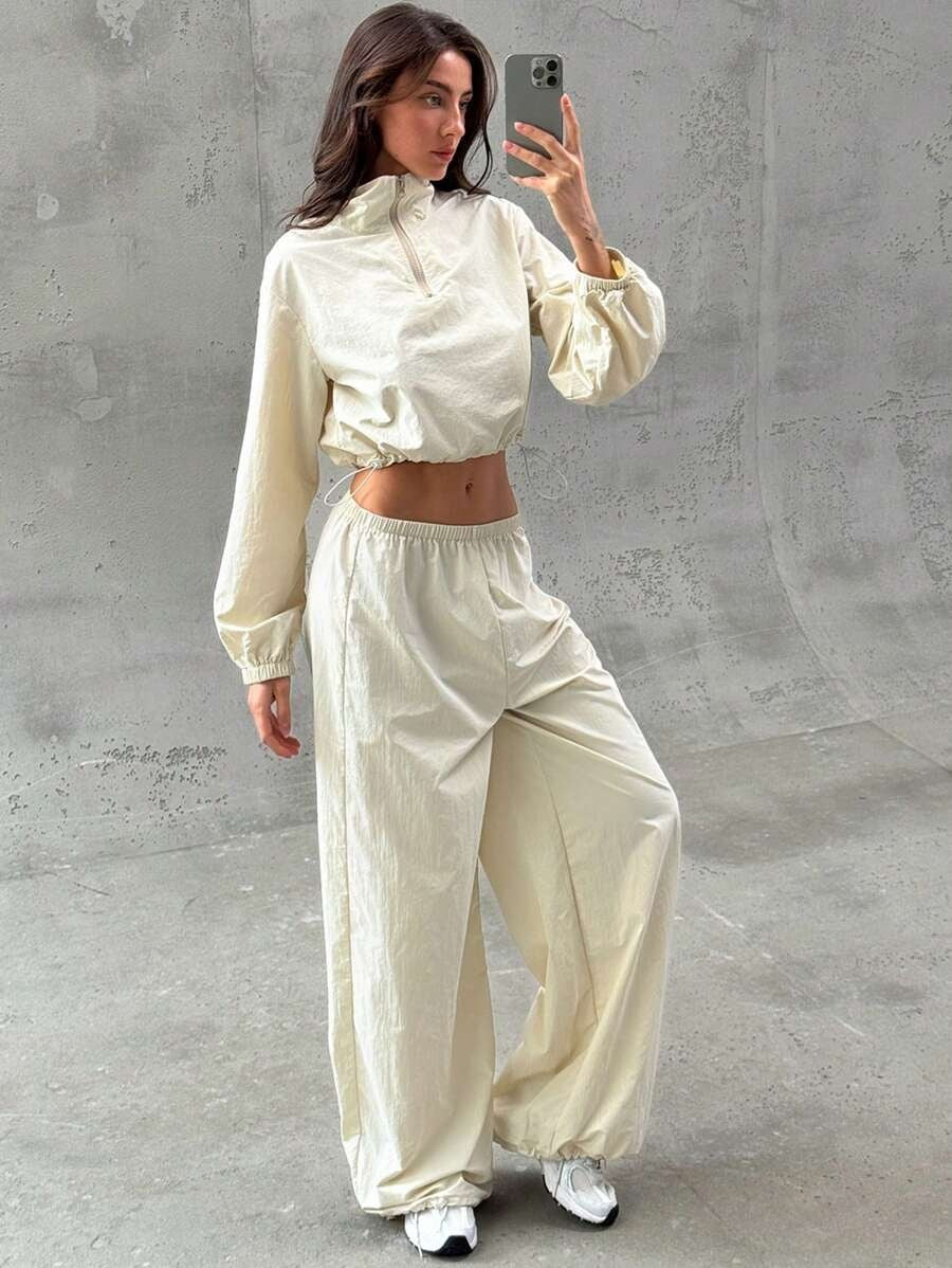 Damer Modernt Fritid Loungewear Set med halvstående krage och vid passform Mirla-Eva Jonsson